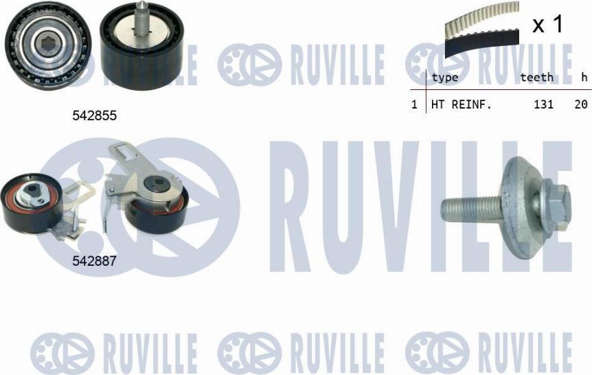 Ruville 550497 - Zobsiksnas komplekts ps1.lv