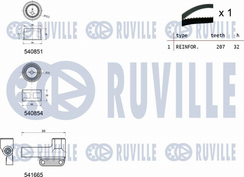 Ruville 550442 - Zobsiksnas komplekts ps1.lv