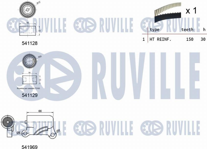 Ruville 550469 - Zobsiksnas komplekts ps1.lv