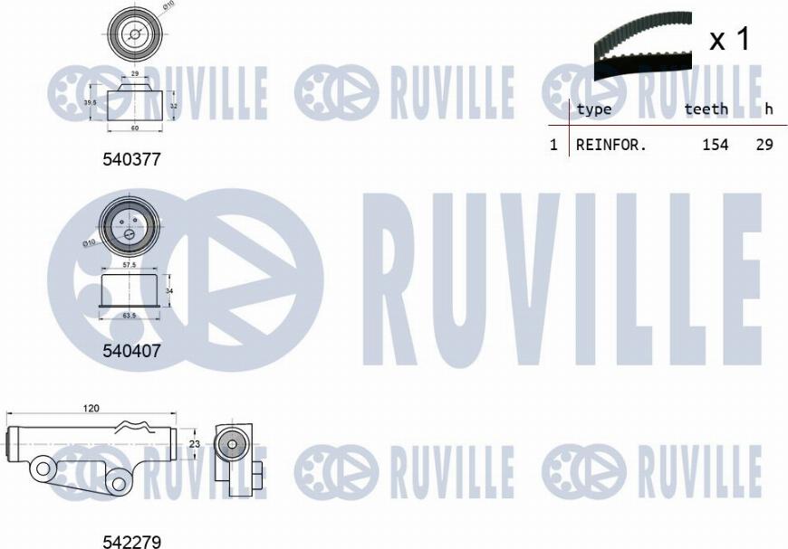 Ruville 550463 - Zobsiksnas komplekts ps1.lv