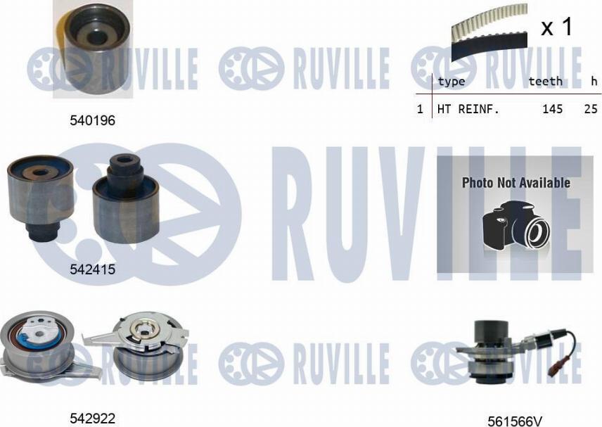 Ruville 5505062 - Ūdenssūknis + Zobsiksnas komplekts ps1.lv