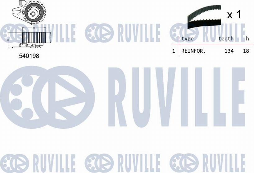 Ruville 550098 - Zobsiksnas komplekts ps1.lv