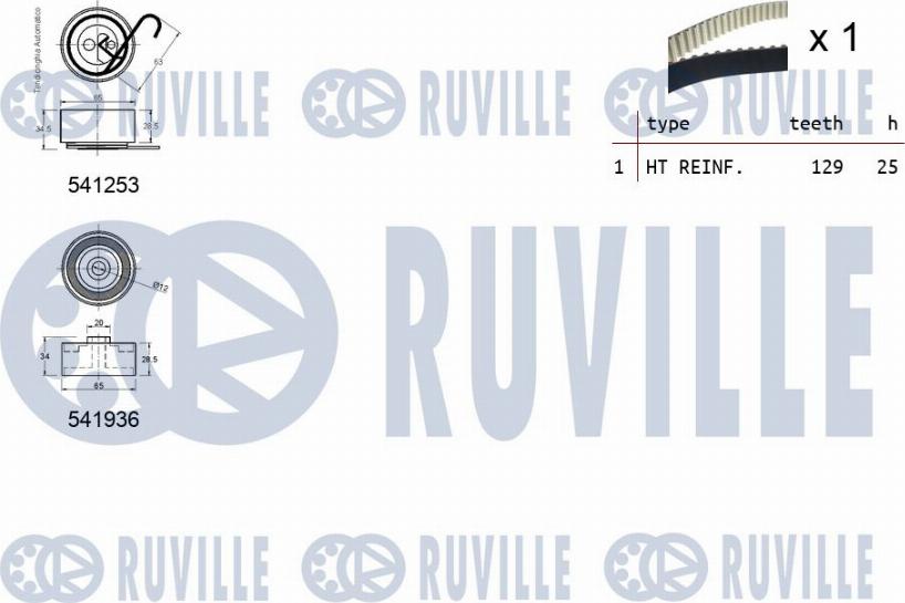 Ruville 550123 - Zobsiksnas komplekts ps1.lv