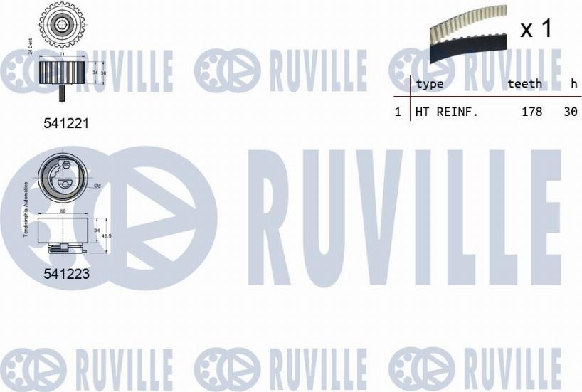 Ruville 550122 - Zobsiksnas komplekts ps1.lv