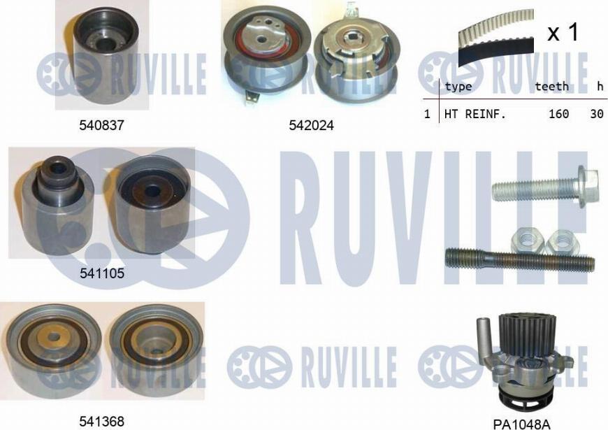 Ruville 5503051 - Ūdenssūknis + Zobsiksnas komplekts ps1.lv