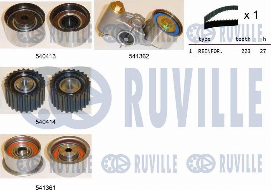 Ruville 550313 - Zobsiksnas komplekts ps1.lv