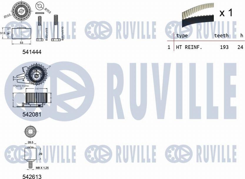 Ruville 550389 - Zobsiksnas komplekts ps1.lv