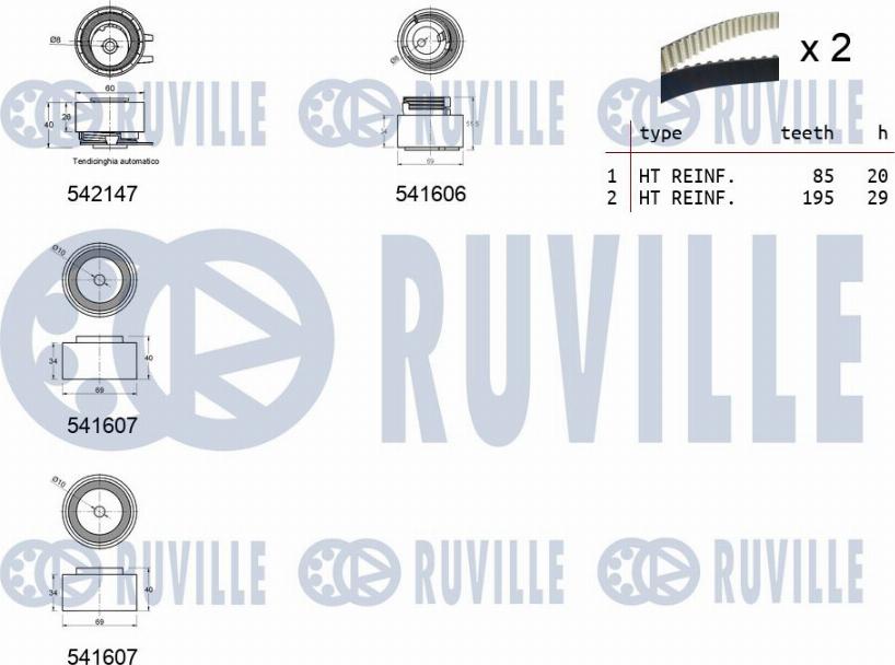 Ruville 550322 - Zobsiksnas komplekts ps1.lv