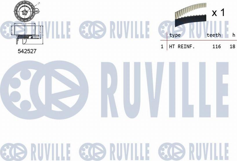 Ruville 550373 - Zobsiksnas komplekts ps1.lv