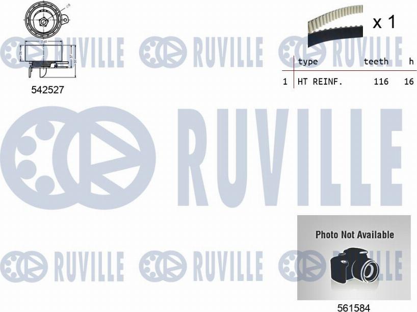 Ruville 5503721 - Ūdenssūknis + Zobsiksnas komplekts ps1.lv