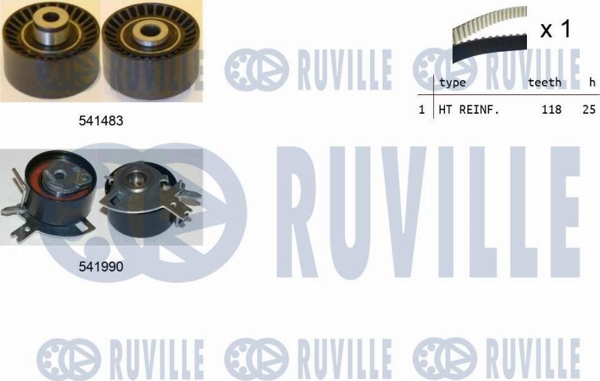 Ruville 550280 - Zobsiksnas komplekts ps1.lv