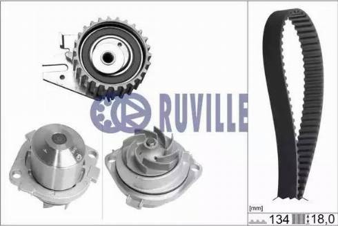 Ruville 55831701 - Ūdenssūknis + Zobsiksnas komplekts ps1.lv