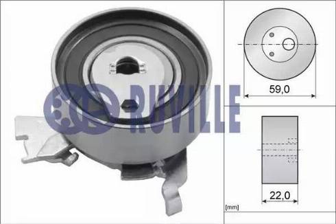 Ruville 55315 - Spriegotājrullītis, Gāzu sadales mehānisma piedziņas siksna ps1.lv