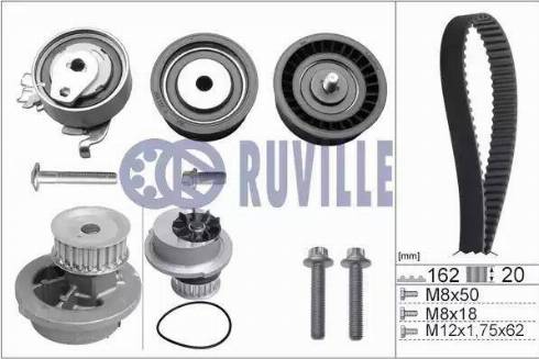 Ruville 55327731 - Ūdenssūknis + Zobsiksnas komplekts ps1.lv