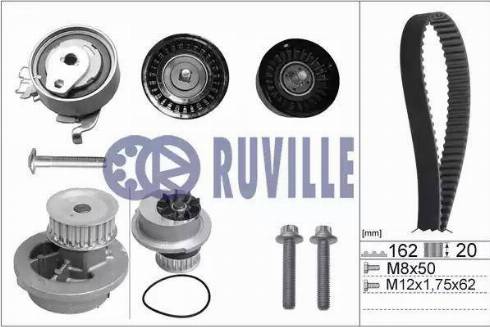 Ruville 55327723 - Ūdenssūknis + Zobsiksnas komplekts ps1.lv