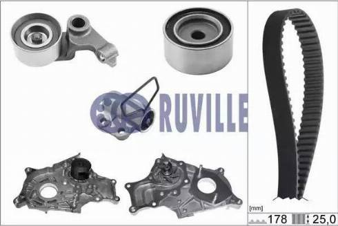 Ruville 56951712 - Ūdenssūknis + Zobsiksnas komplekts ps1.lv