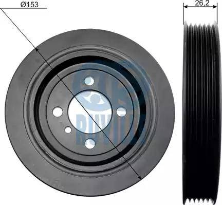 Ruville 518401 - Piedziņas skriemelis, Kloķvārpsta ps1.lv