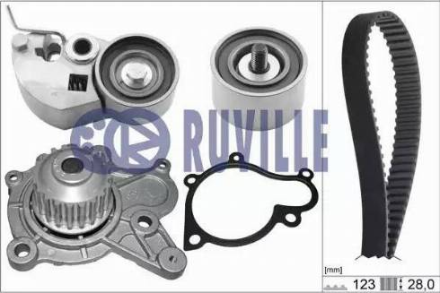 Ruville 58432701 - Ūdenssūknis + Zobsiksnas komplekts ps1.lv