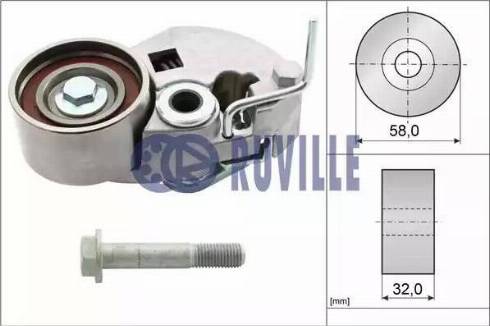 Ruville 58432 - Spriegotājrullītis, Gāzu sadales mehānisma piedziņas siksna ps1.lv