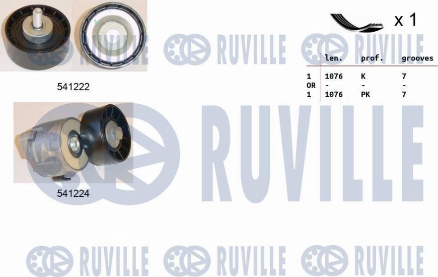 Ruville 570109 - Ķīļrievu siksnu komplekts ps1.lv