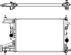 SAKURA Automotive 3351-1020 - Radiators, Motora dzesēšanas sistēma ps1.lv