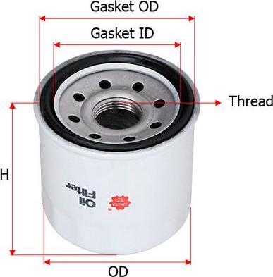 SAKURA Automotive C-9002 - Eļļas filtrs ps1.lv