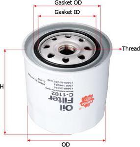 SAKURA Automotive C-1102 - Eļļas filtrs ps1.lv