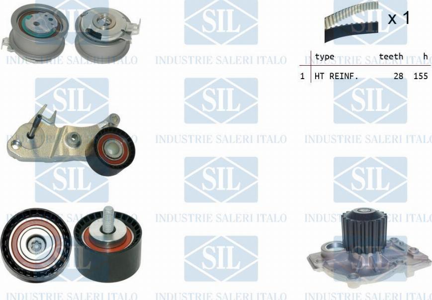 Saleri SIL K1PA1633 - Ūdenssūknis + Zobsiksnas komplekts ps1.lv