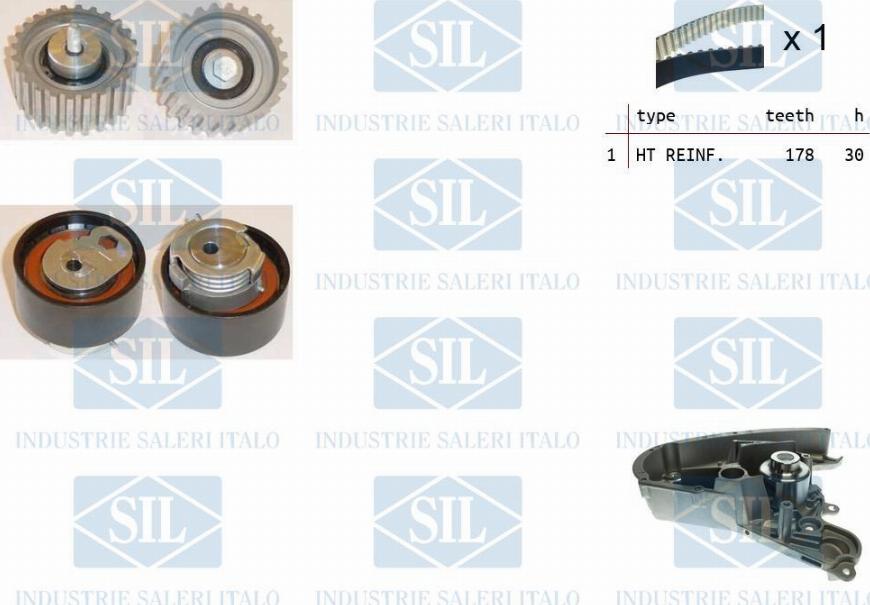 Saleri SIL K1PA1260 - Ūdenssūknis + Zobsiksnas komplekts ps1.lv