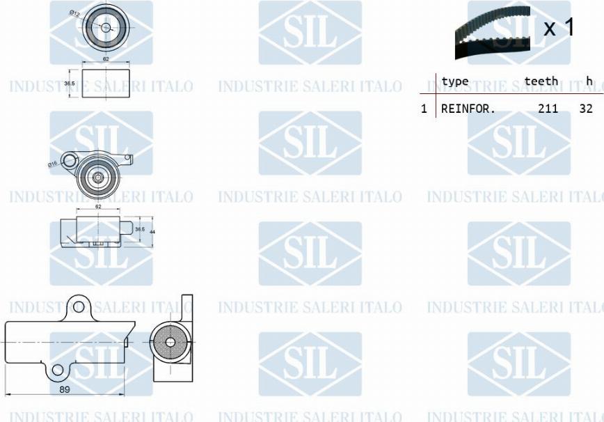 Saleri SIL TK1461 - Zobsiksnas komplekts ps1.lv