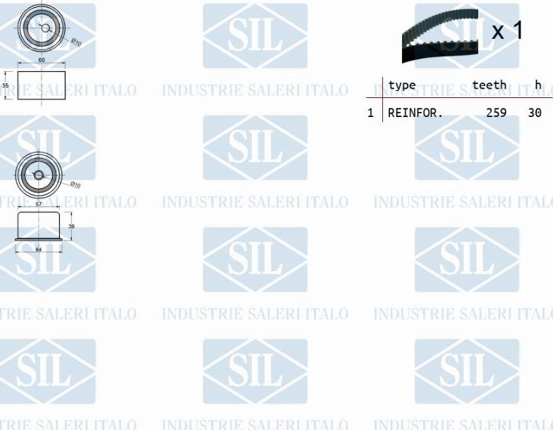 Saleri SIL TK1411 - Zobsiksnas komplekts ps1.lv