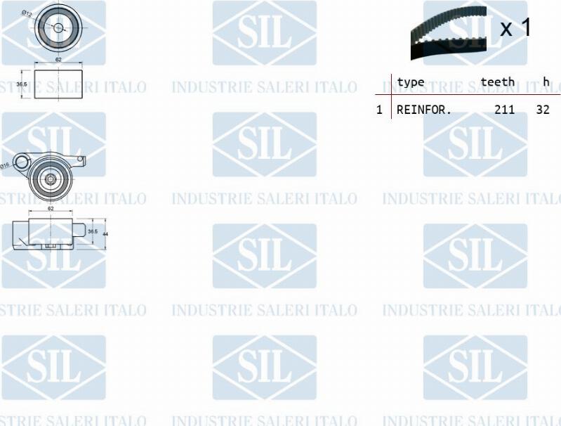 Saleri SIL TK1418 - Zobsiksnas komplekts ps1.lv