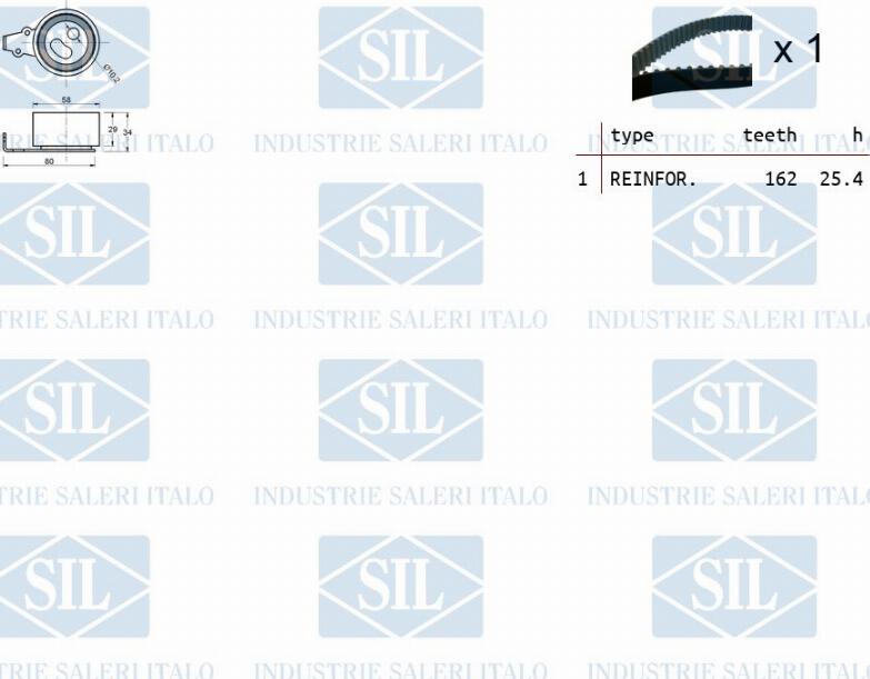 Saleri SIL TK1439 - Zobsiksnas komplekts ps1.lv