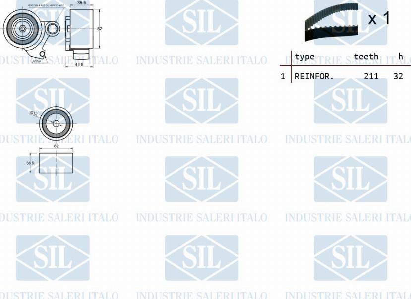 Saleri SIL TK1421 - Zobsiksnas komplekts ps1.lv