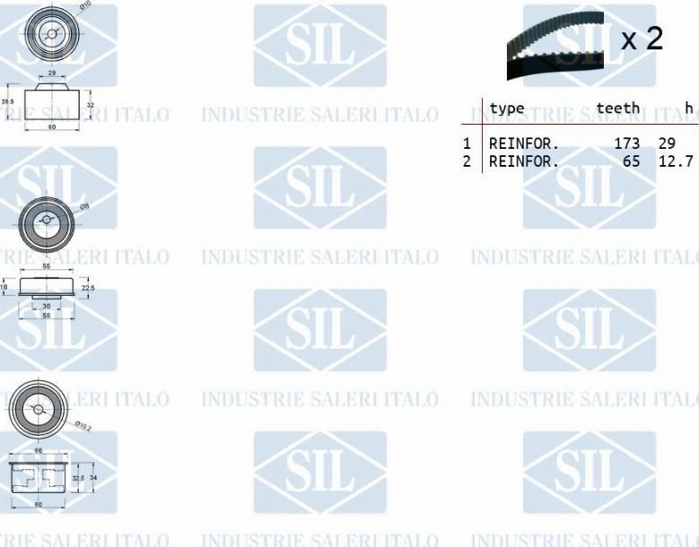 Saleri SIL TK1477 - Zobsiksnas komplekts ps1.lv