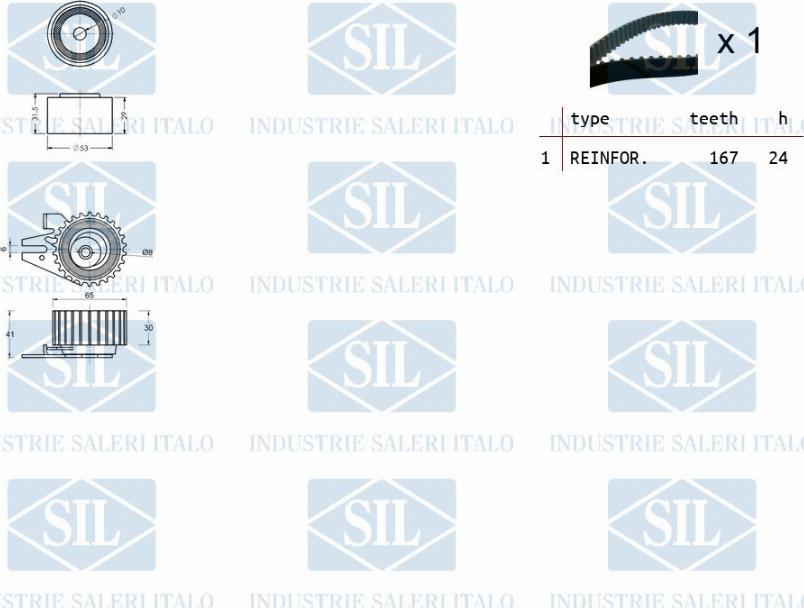 Saleri SIL TK1094 - Zobsiksnas komplekts ps1.lv