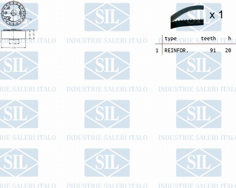 Saleri SIL TK1054 - Zobsiksnas komplekts ps1.lv