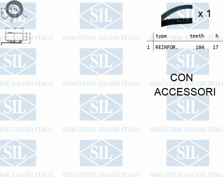 Saleri SIL TK1051 - Zobsiksnas komplekts ps1.lv