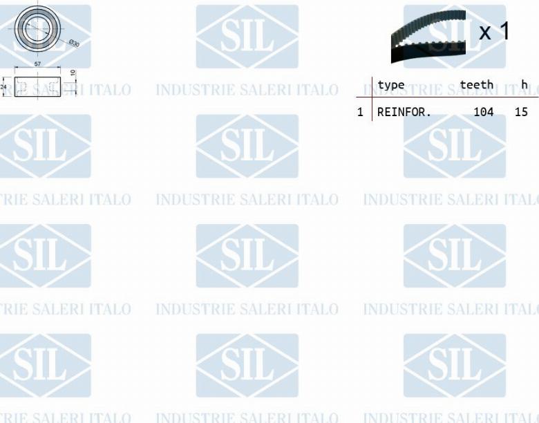 Saleri SIL TK1065 - Zobsiksnas komplekts ps1.lv