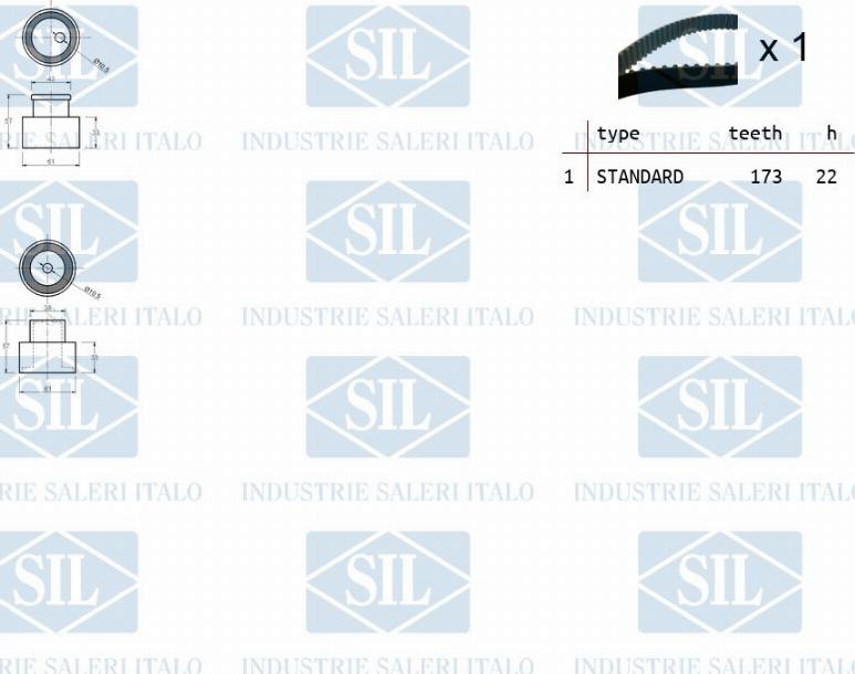 Saleri SIL TK1009 - Zobsiksnas komplekts ps1.lv