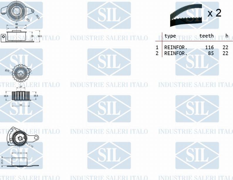 Saleri SIL TK1014 - Zobsiksnas komplekts ps1.lv