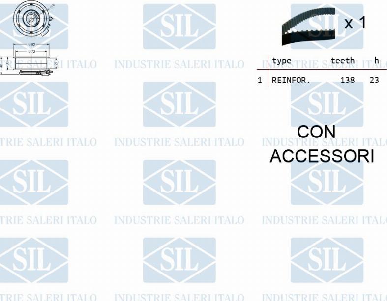 Saleri SIL TK1013 - Zobsiksnas komplekts ps1.lv