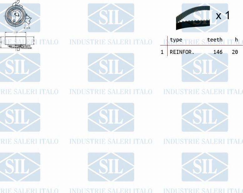 Saleri SIL TK1088 - Zobsiksnas komplekts ps1.lv