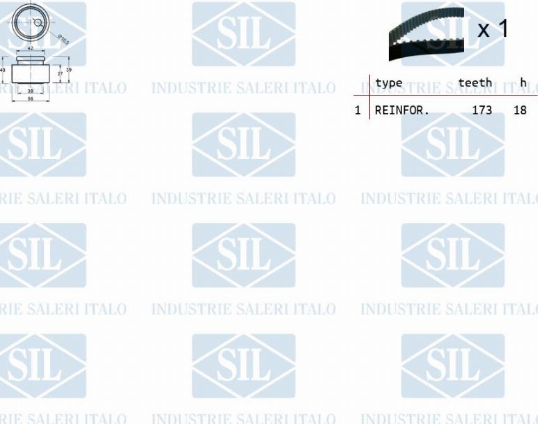 Saleri SIL TK1082 - Zobsiksnas komplekts ps1.lv