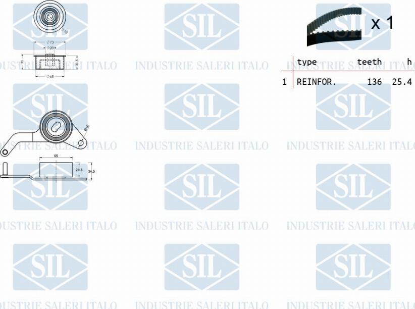 Saleri SIL TK1036 - Zobsiksnas komplekts ps1.lv