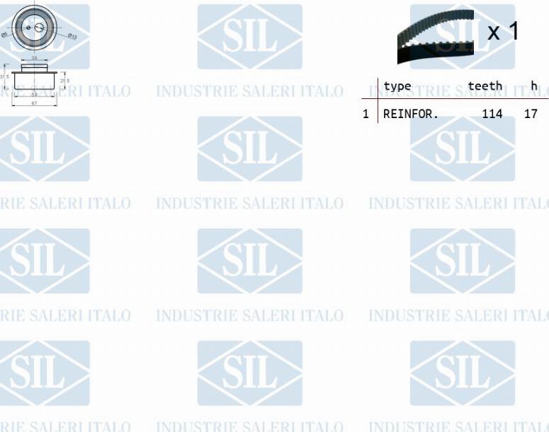 Saleri SIL TK1073 - Zobsiksnas komplekts ps1.lv