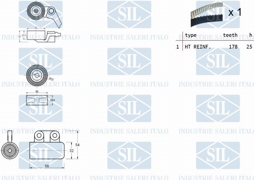 Saleri SIL TK1157 - Zobsiksnas komplekts ps1.lv