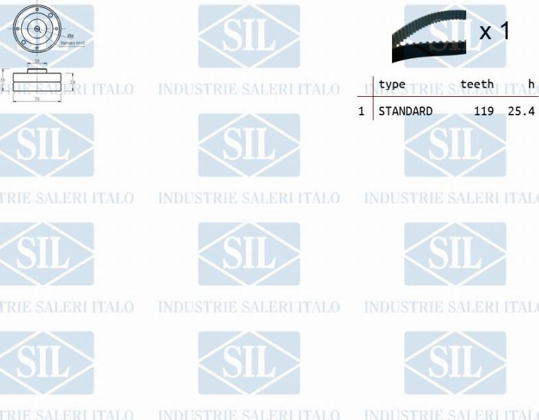 Saleri SIL TK1164 - Zobsiksnas komplekts ps1.lv