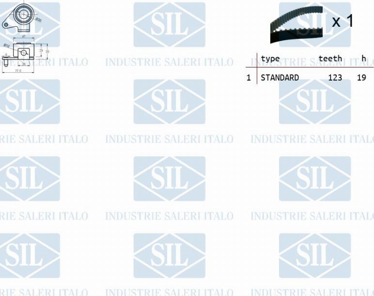 Saleri SIL TK1161 - Zobsiksnas komplekts ps1.lv