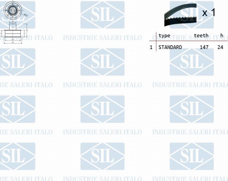 Saleri SIL TK1168 - Zobsiksnas komplekts ps1.lv